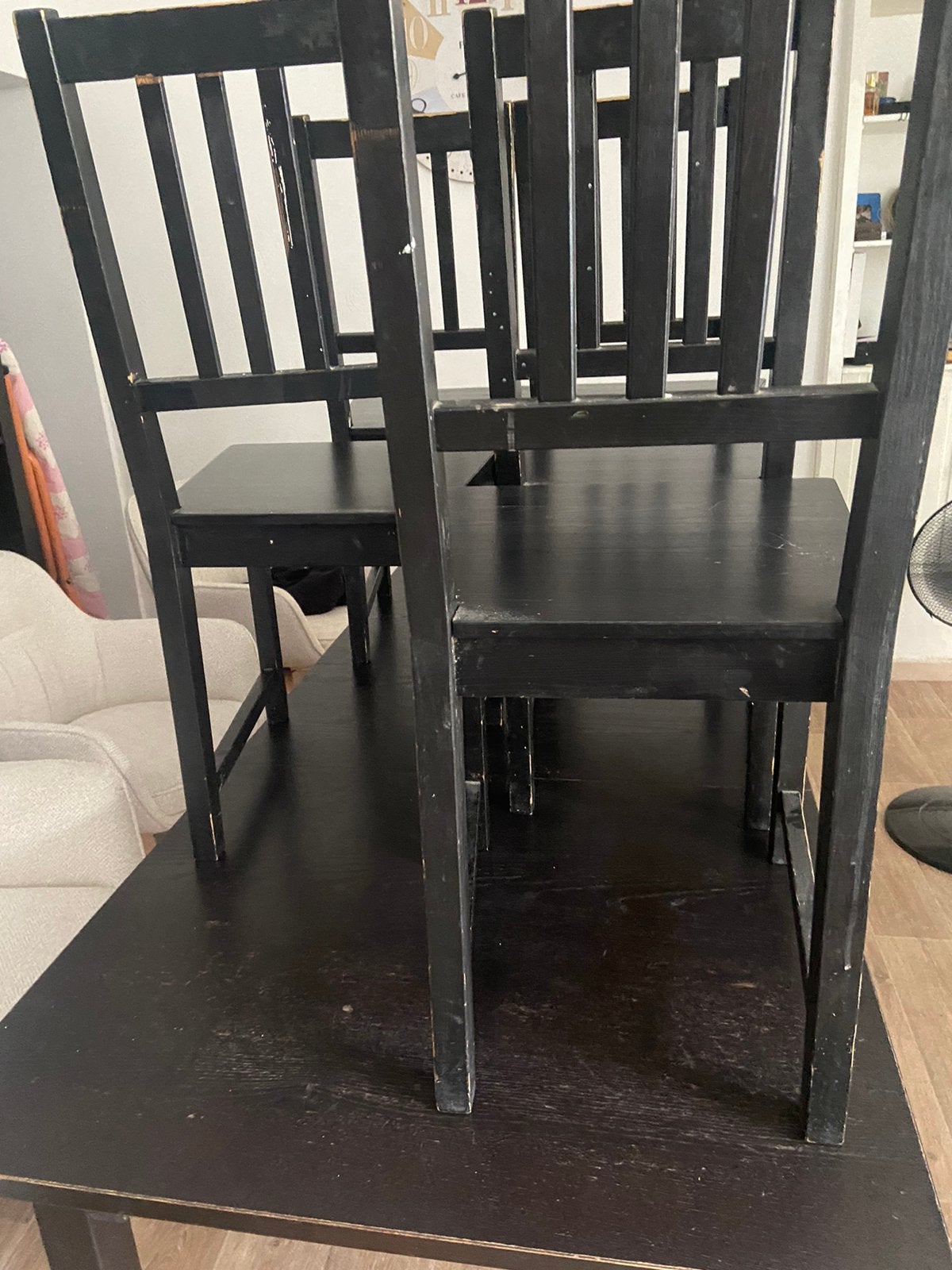 Table salle a manger ikea, Enlèvement, Utilisé, 4 à 6 chaises