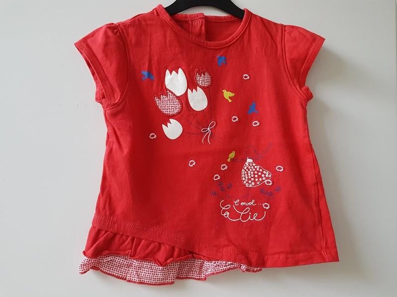 LA COMPAGNIE DES PETIS - T-shirt rouge "L'envol" T.18 mois, Enlèvement ou Envoi, Chemise ou Chemisier, Utilisé, La compagnie des petits