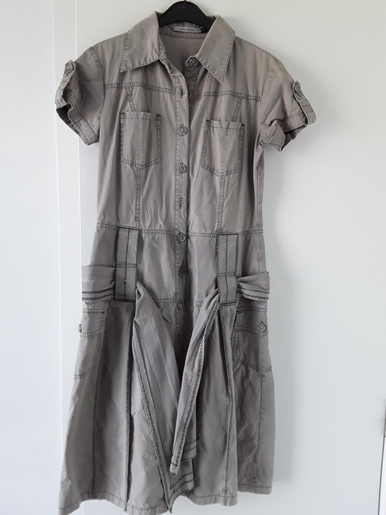 Grijze doorknoopjurk I AM maat 36, Kleding | Dames, Ophalen of Verzenden, I AM, Maat 36 (S), Grijs