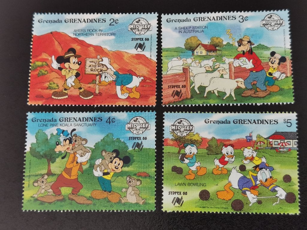 Grenadines (GRE) 1988 - Disney - Mickey Mouse, Dingo *, Envoi, Non oblitéré, Amérique centrale