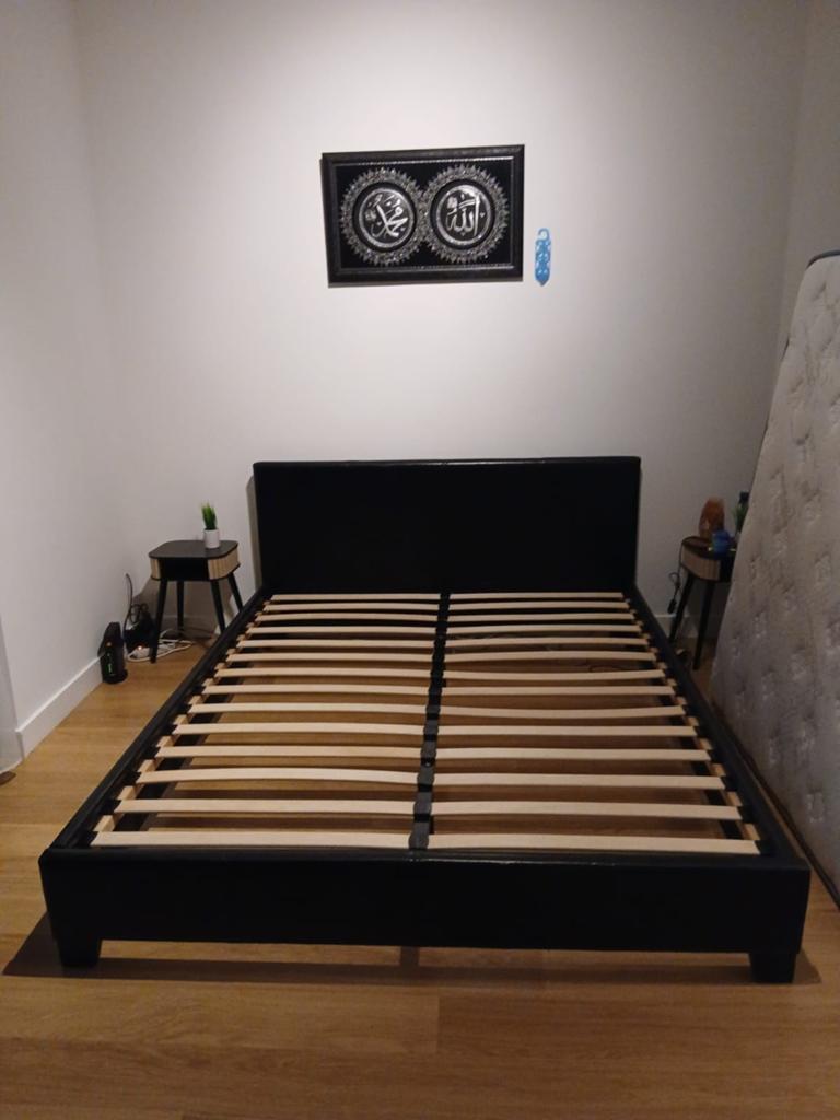 bed 180x200, Huis en Inrichting, Slaapkamer | Bedden, Gebruikt, Zwart, Tweepersoons, 180 cm