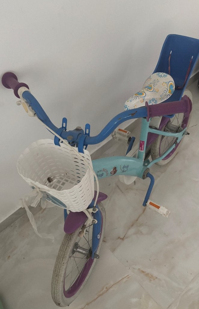 Fiets meisjes Kinderfiets Frozen, Fietsen en Brommers, Ophalen, Gebruikt, Velgrem, Minder dan 16 inch