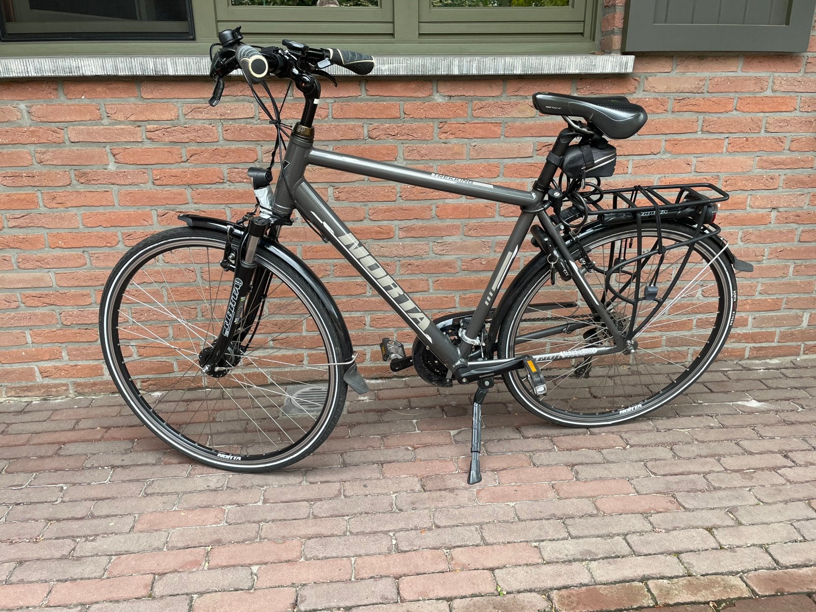 Norta Trekking Herenfiets, Fietsen en Brommers, 28 inch, Gebruikt, Velgrem, Meer dan 20 versnellingen