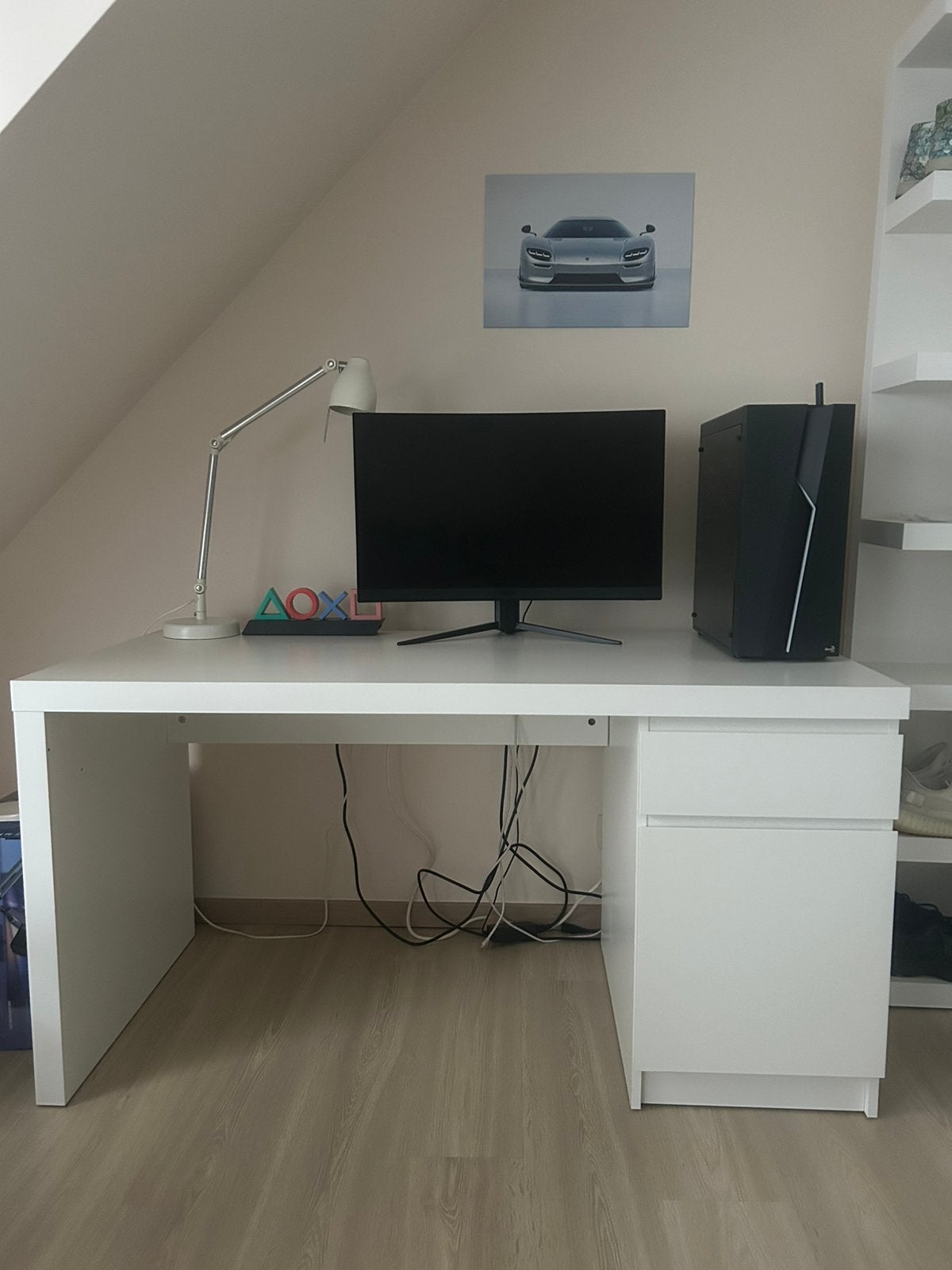 Bureau IKEA MALM blanc 140x65 cm, Maison & Meubles, Démontable, Bureau d'écolier, Classique, 65 cm