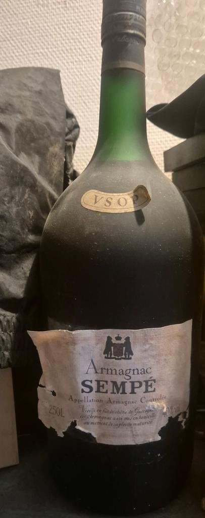 Bouteille ancienne Armagnac Sempé VSOP 250CL ancienne et rar, Collections, Enlèvement ou Envoi