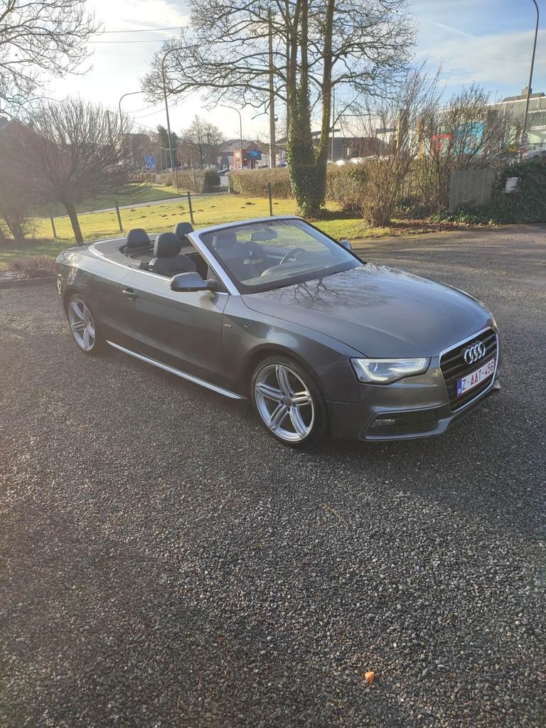 Audi a5 cabrio S.LINE 2.0 tdi 163cv auto, Auto's, Audi, Automaat, Zwart, 4 cilinders, Cabriolet