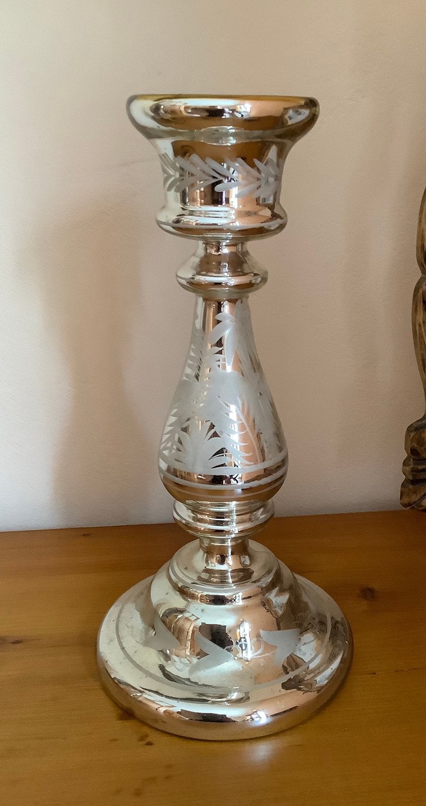 Chandelier en verre mercurisé, Enlèvement, Verre