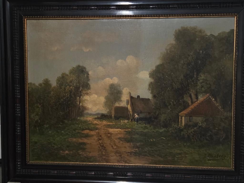 J. Wouters: 'De ganzenhoedster', schilderij, Enlèvement ou Envoi