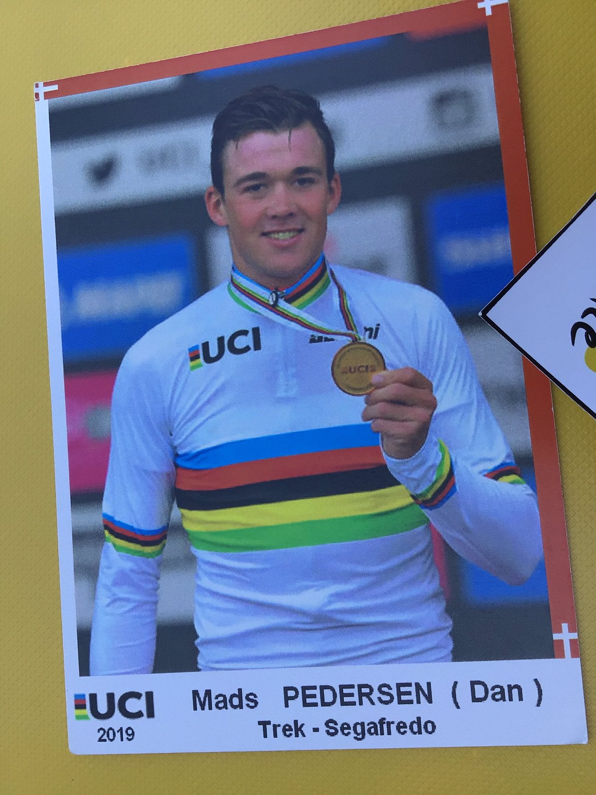 Wielerkaart 2019 wk team trek mads pedersen, Verzenden, Zo goed als nieuw