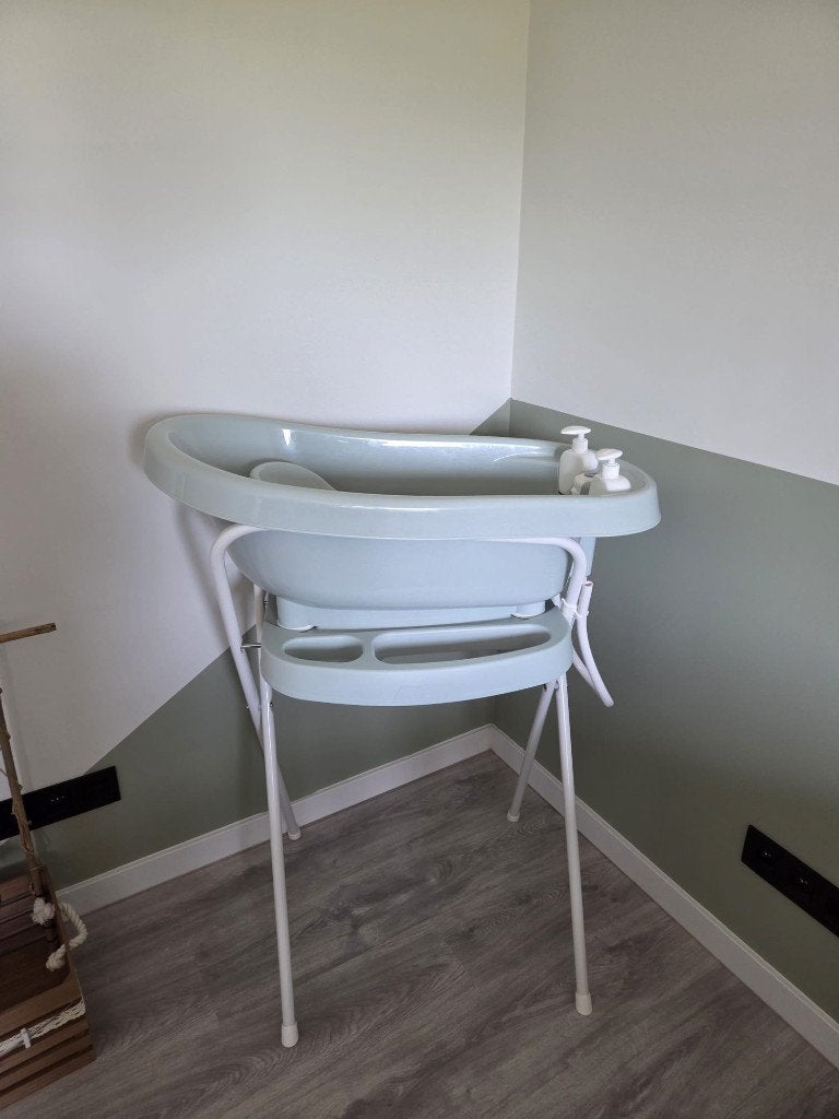 Bebe-jou babybad (thermobad) - sky green, Enfants & Bébés, Bains & Soins, Comme neuf, Enlèvement, Standard, Bébé-jou