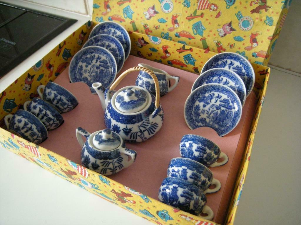 Antique dînette à thé en porcelaine à décor chinois -1950, Antiquités & Art, Enlèvement