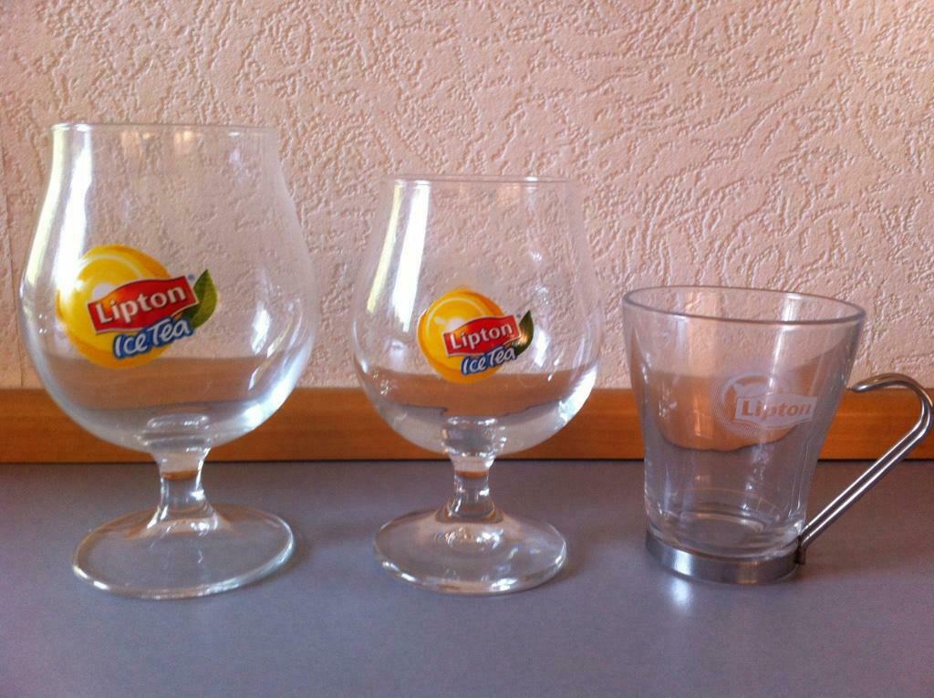 nieuwe (thee)glazen Lipton, Glas of Glazen, Nieuw, Ophalen of Verzenden, Glas