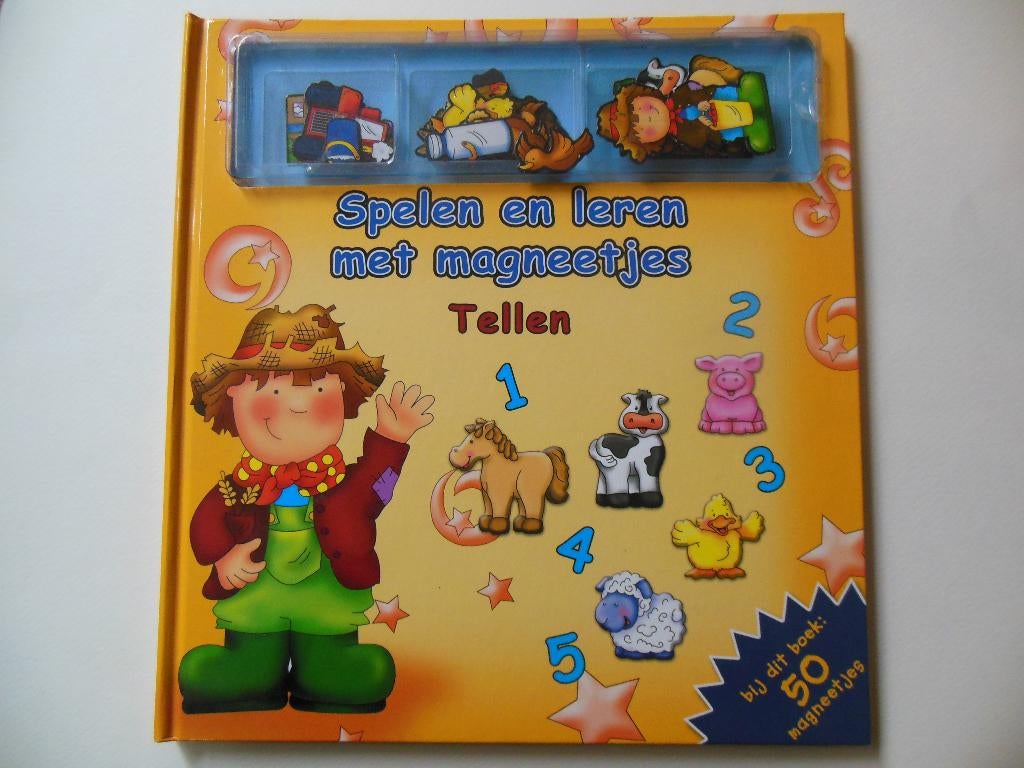Tellen - Spelen en leren met magneetjes - met 50 magneetjes, Gelezen, Jongen of Meisje, Ophalen of Verzenden, 5 of 6 jaar