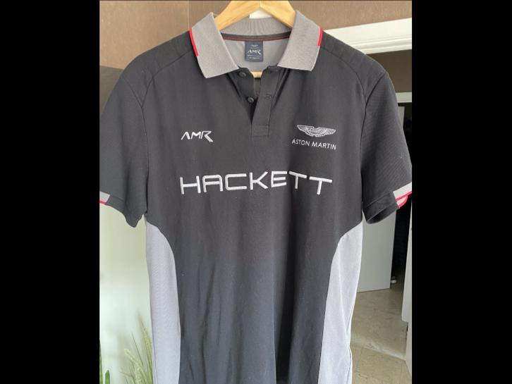 Polo heren hackett Aston Martin, Verzenden, Zwart