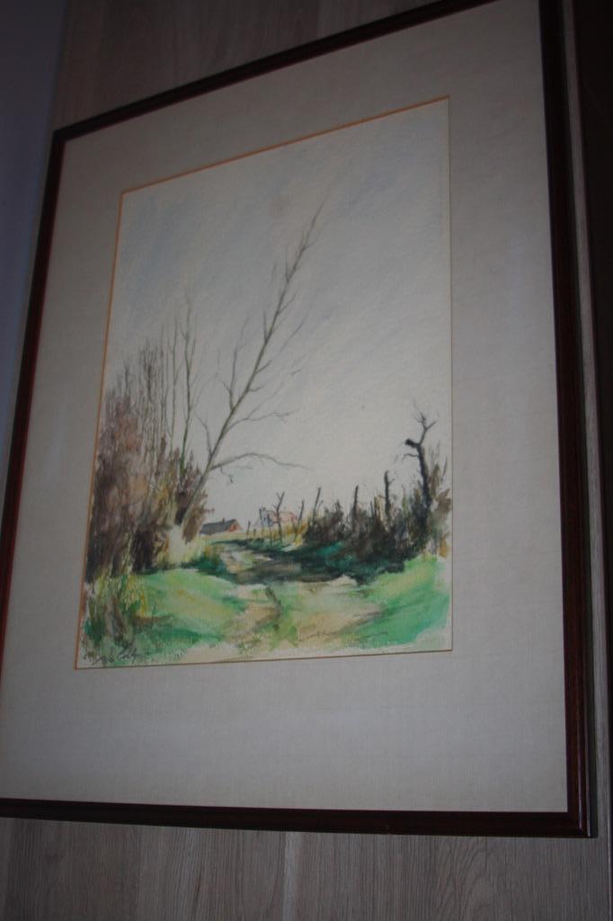 Aquarel tekening , De Cock , Herfst in Branst 1979, Antiquités & Art, Enlèvement ou Envoi