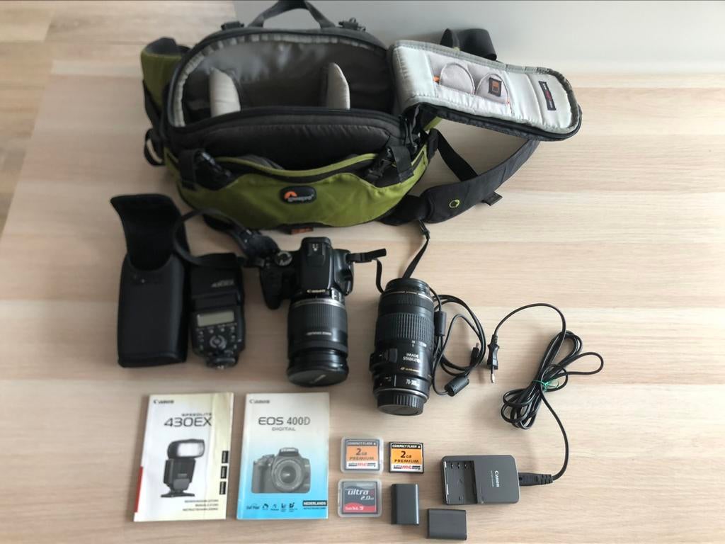 Canon eos 400D inclusief toebehoren, TV, Hi-fi & Vidéo, Enlèvement, Utilisé, Canon