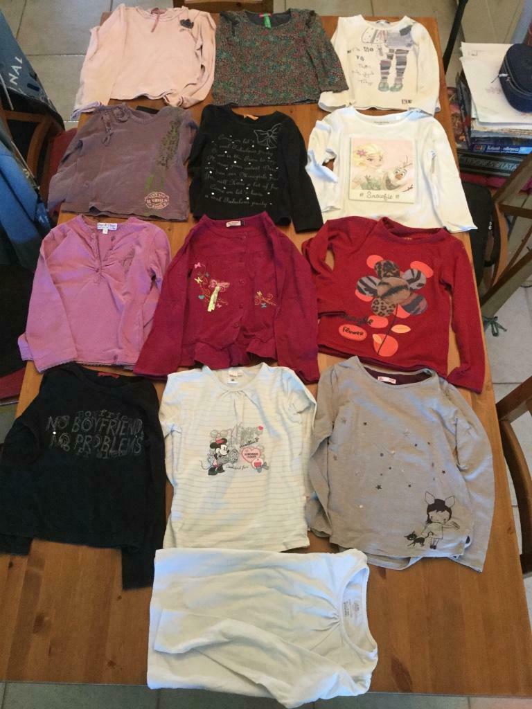 T-shirts manches longues 110 116, C&A, Enlèvement ou Envoi, Chemise ou À manches longues, Utilisé