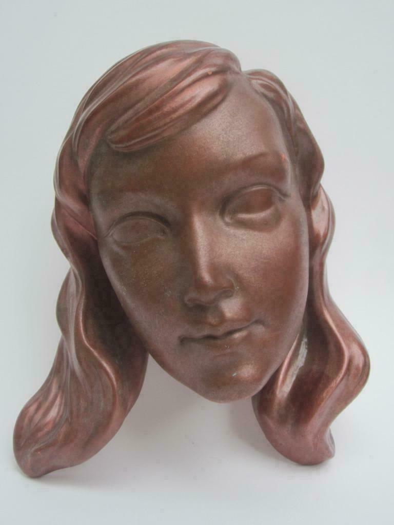 Mooi retro wandmasker - vrouwengezicht - 50s/60s - Gmündner, Ophalen of Verzenden