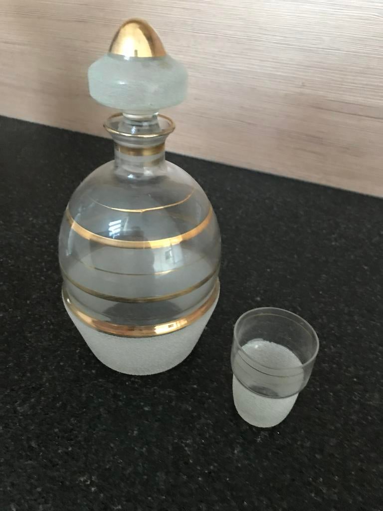 Antieke karaf met glaasje, Antiek en Kunst, Ophalen of Verzenden