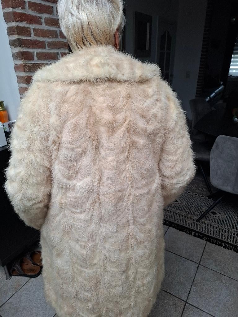 Manteau en vison, Beige, Zo goed als nieuw, Maison jacques  bruxelles, Ophalen