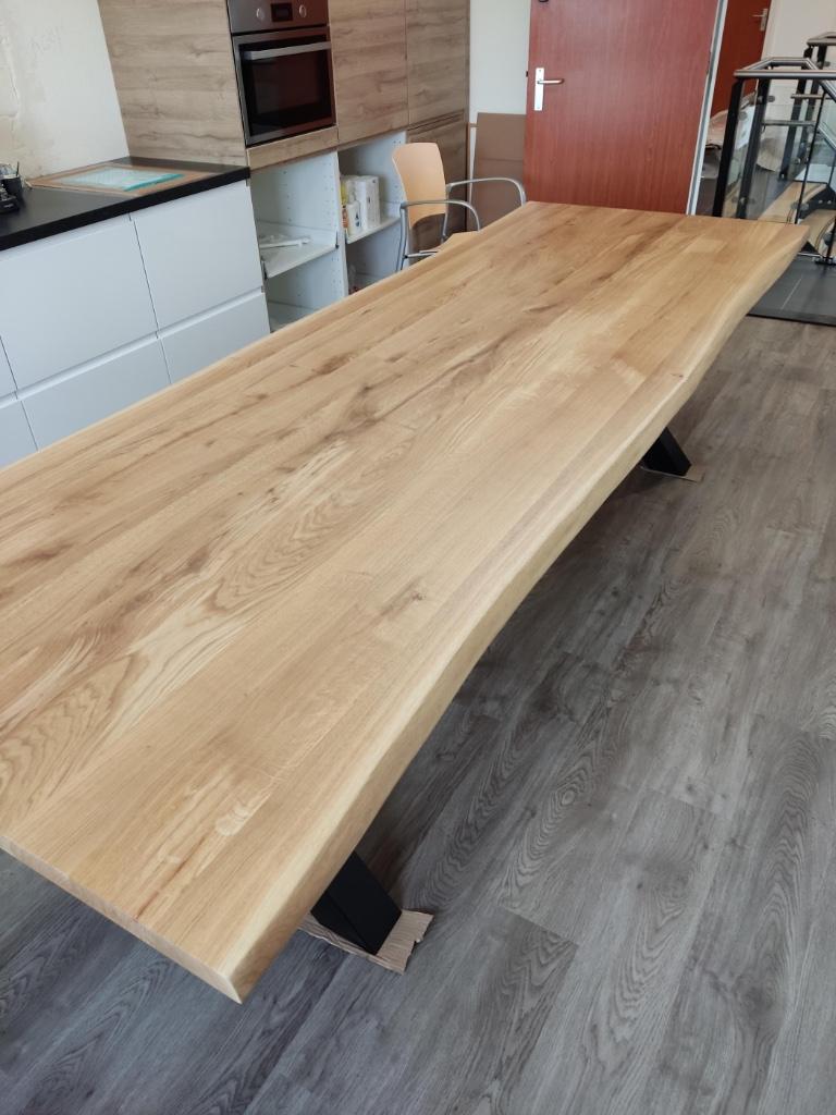 Eiken BOOMSTAM tafelbladen 40 mm dikte, Ophalen of Verzenden, Nieuw, Eikenhout