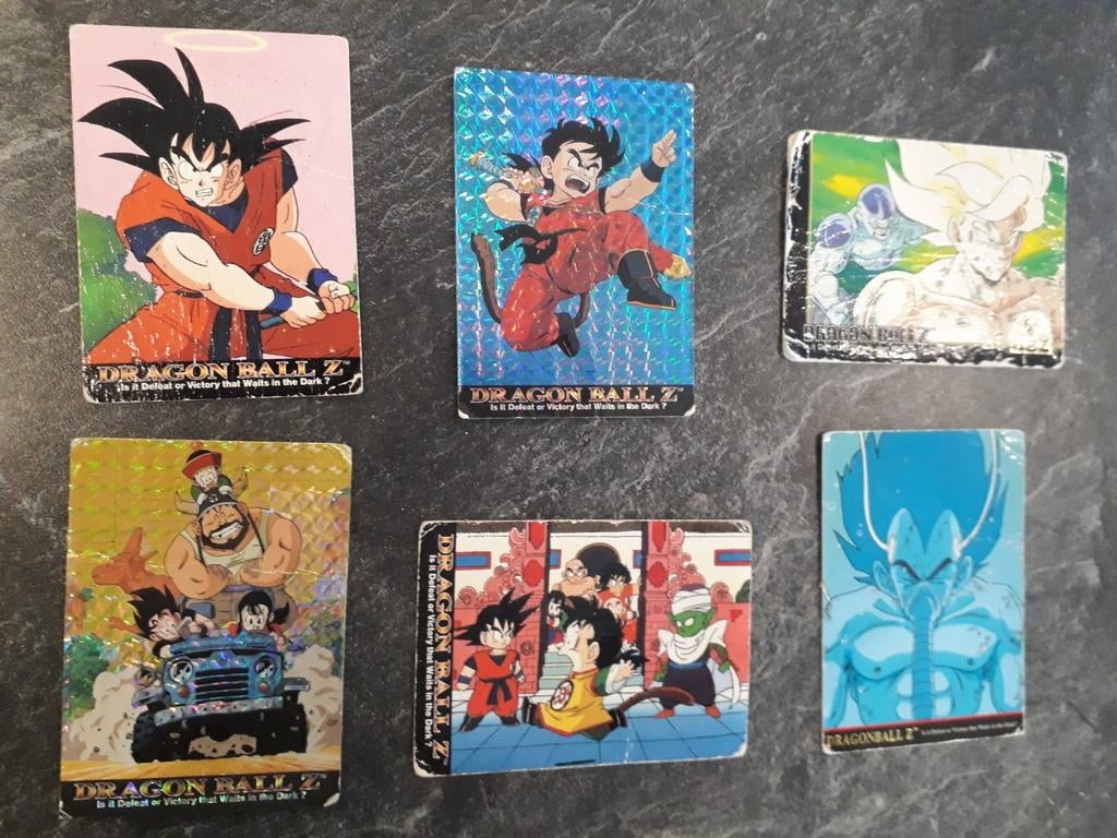 6 verzamelkaarten Dragonball Z - 1996 en 1999, Verzamelen, Ophalen of Verzenden, Gebruikt