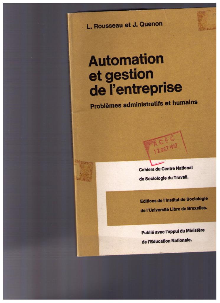 Automatisering en bedrijfsbeheer - Rousseau & Quenon, Boeken, Ophalen of Verzenden, Gelezen, Rousseau & Quenon