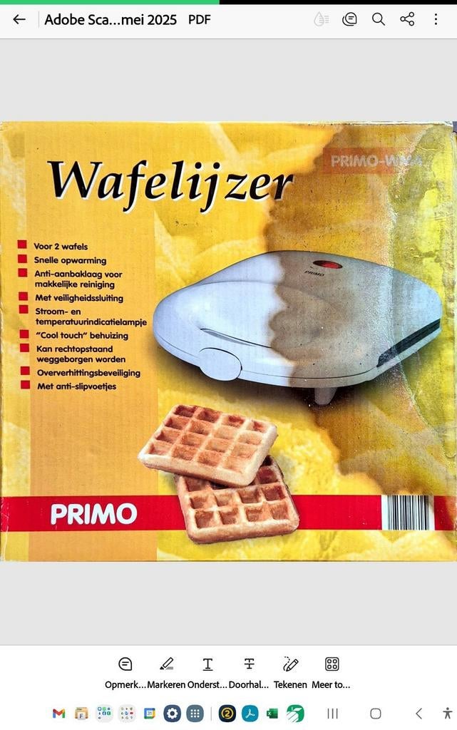 GAUFRIER PRIMO NEW, Electroménager, Enlèvement ou Envoi, Comme neuf