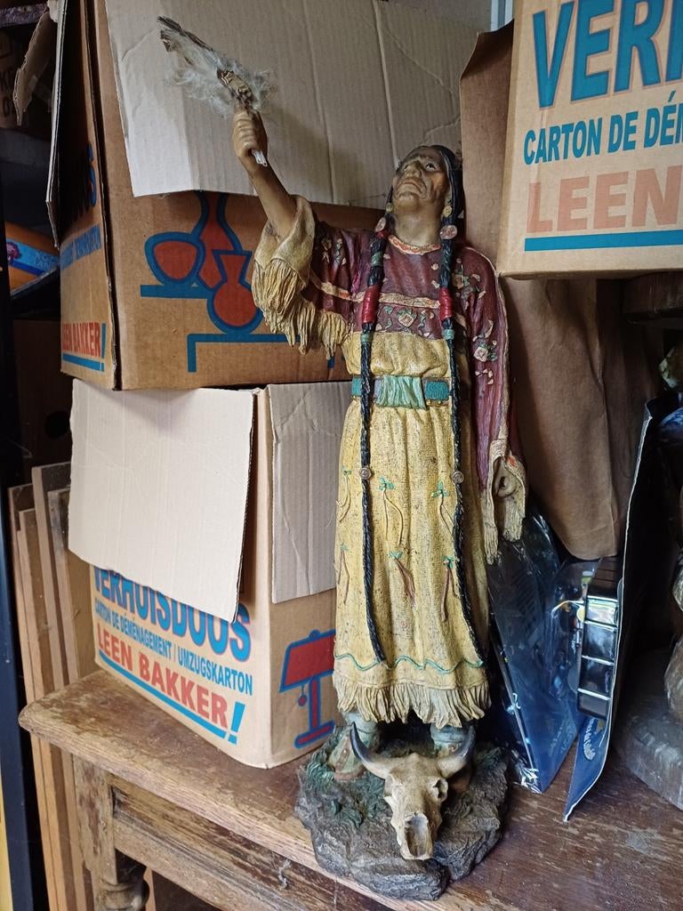 Groot lot indianenbeelden - 33 items - leuk geheel!, Ophalen, Gebruikt, Mens