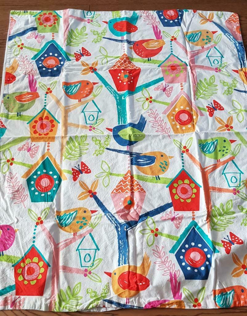 Katoenen dekbedovertrek vogels, Kinderen en Baby's, Overige kleuren, Meisje, Dekbedovertrek, Ophalen of Verzenden