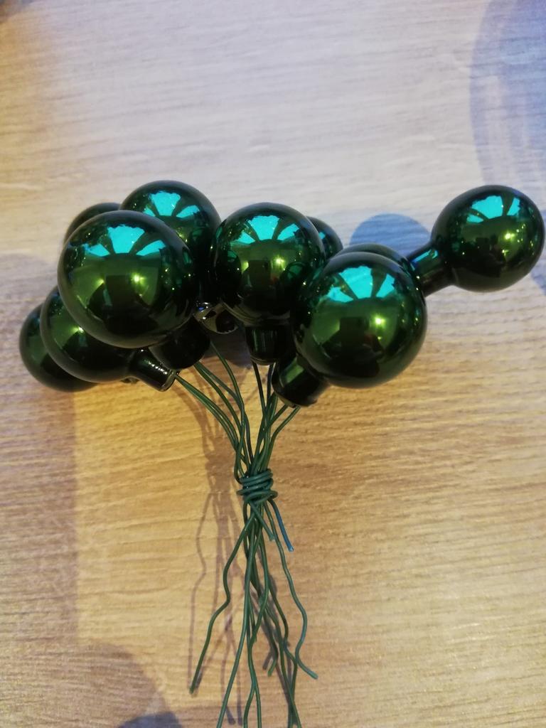 Décoration de Noël, petites boules vertes et rouges., Enlèvement, Neuf