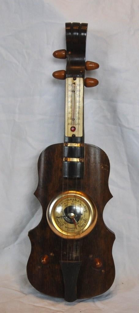 baromètre thermomètre mural forme violon, Antiquités & Art, Enlèvement ou Envoi