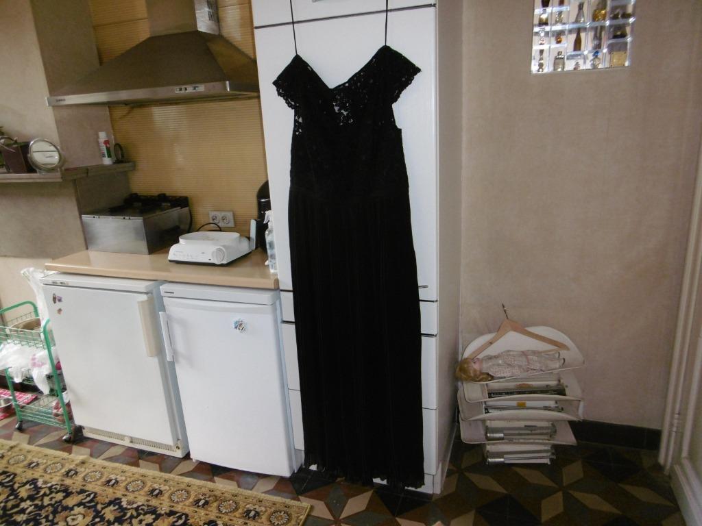 kledij dames, lang galakleed zwart "H&M" maat 44, Kleding | Dames, Zwart, Maat 42/44 (L), Nieuw, Ophalen of Verzenden