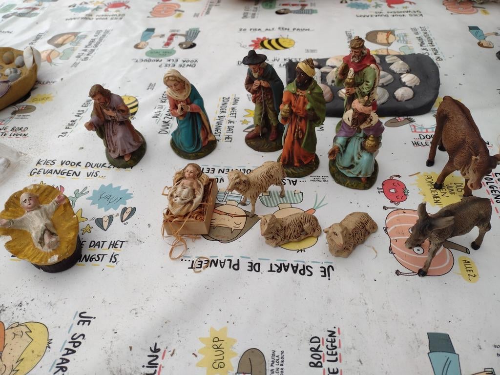 Antieke kerstbeeldjes, Diversen, Kerst, Ophalen of Verzenden, Gebruikt