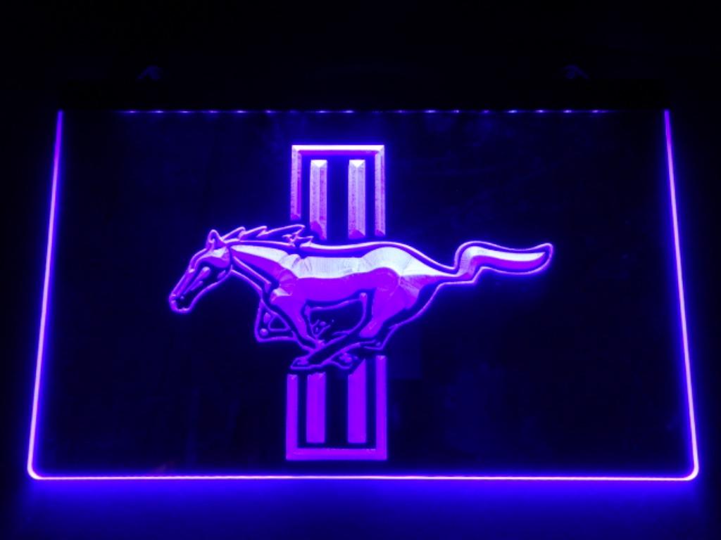 Ford Mustang 3D Led reclame decoratie verlichting, Enlèvement ou Envoi, Neuf, Table lumineuse ou lampe (néon)