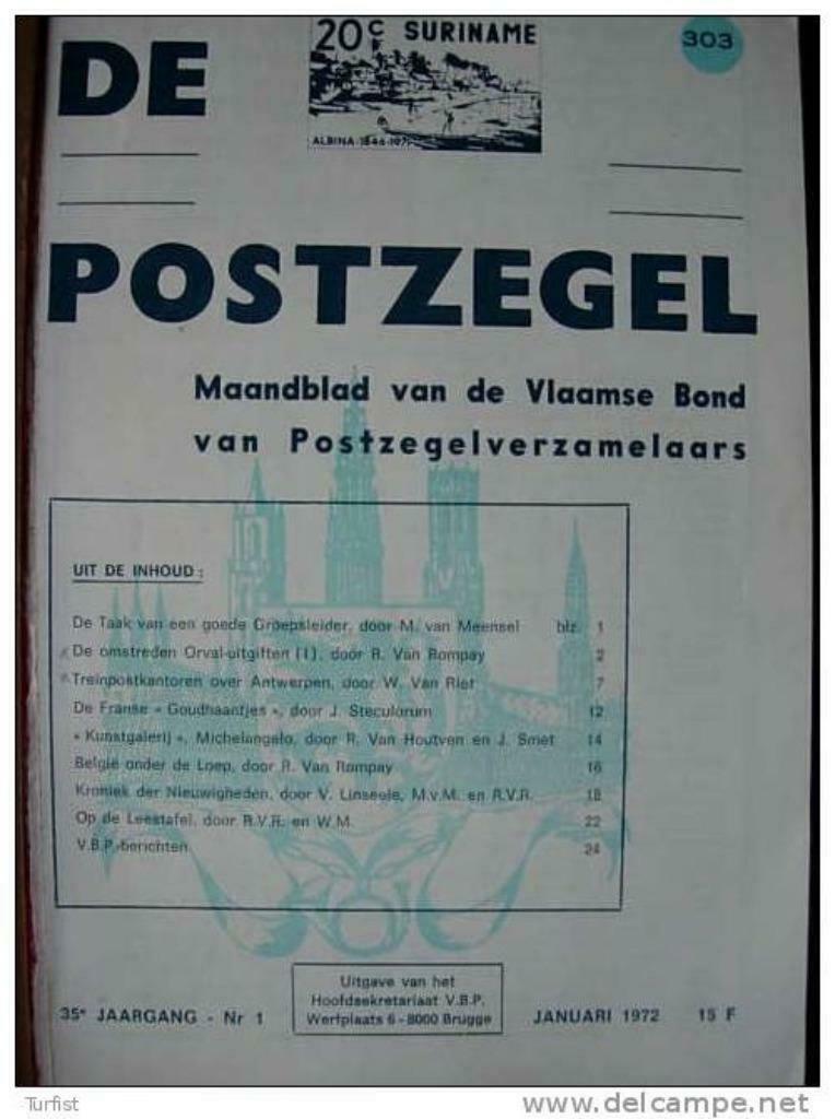 DE POSTZEGEL 1972 COMPLEET INGEBONDEN, Enlèvement ou Envoi, Livre ou Revue