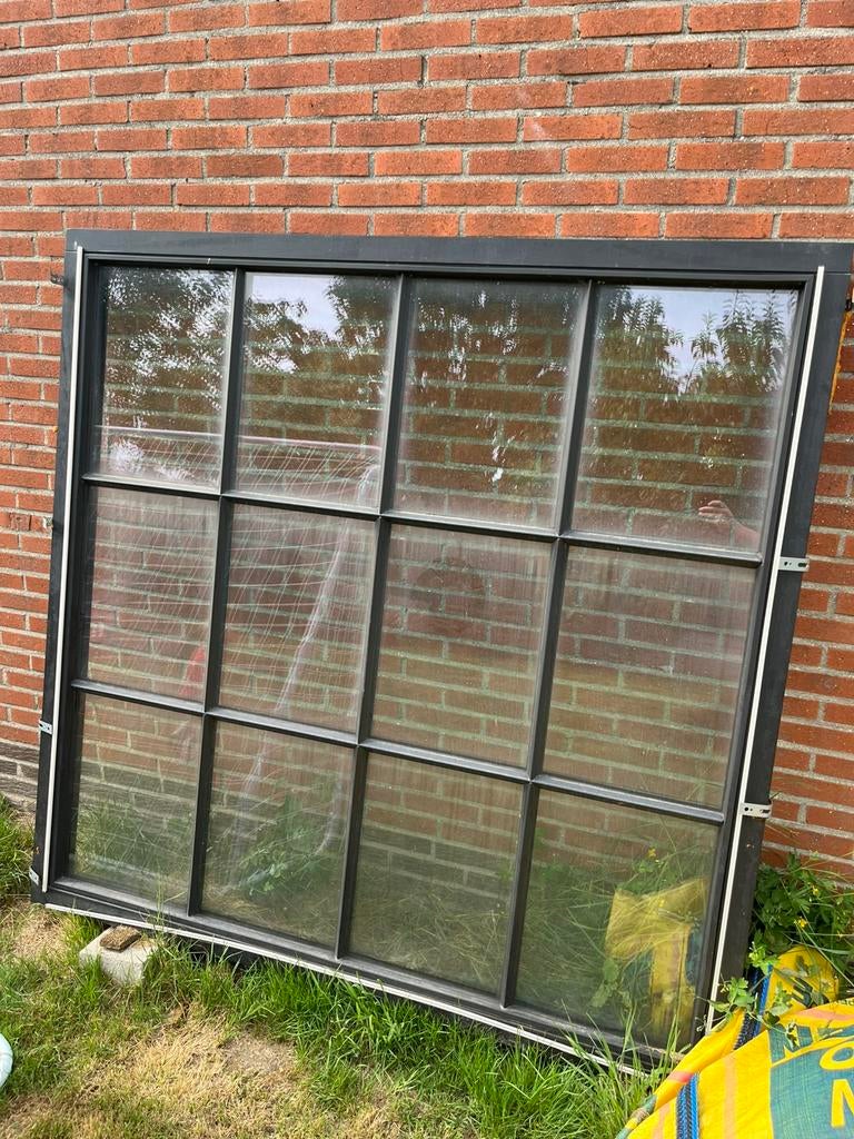 Zwarte houten raam, enkel kader, Bricolage & Construction, Châssis & Portes coulissantes, Châssis de fenêtre, Enlèvement, Utilisé
