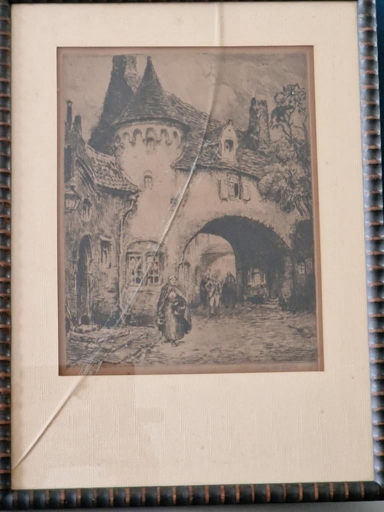 Alfred van neste 2x, Antiek en Kunst, Kunst | Etsen en Gravures, Ophalen of Verzenden