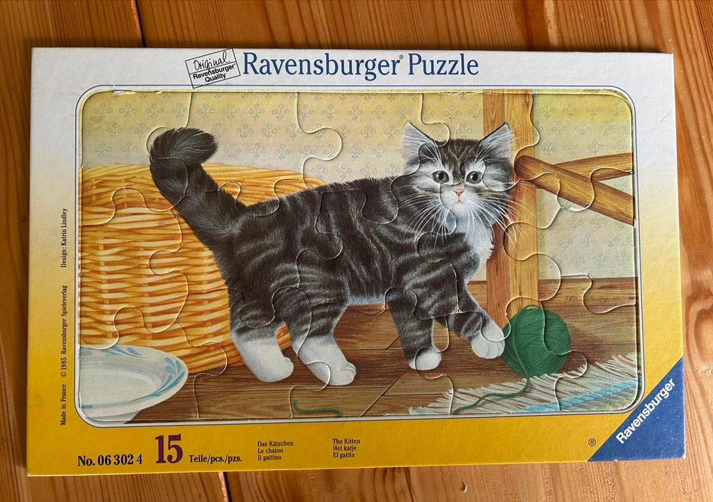 Puzzle Ravensburger Le chaton 1985, Hobby & Loisirs créatifs, Enlèvement ou Envoi, Moins de 500 pièces, Utilisé, Puzzle