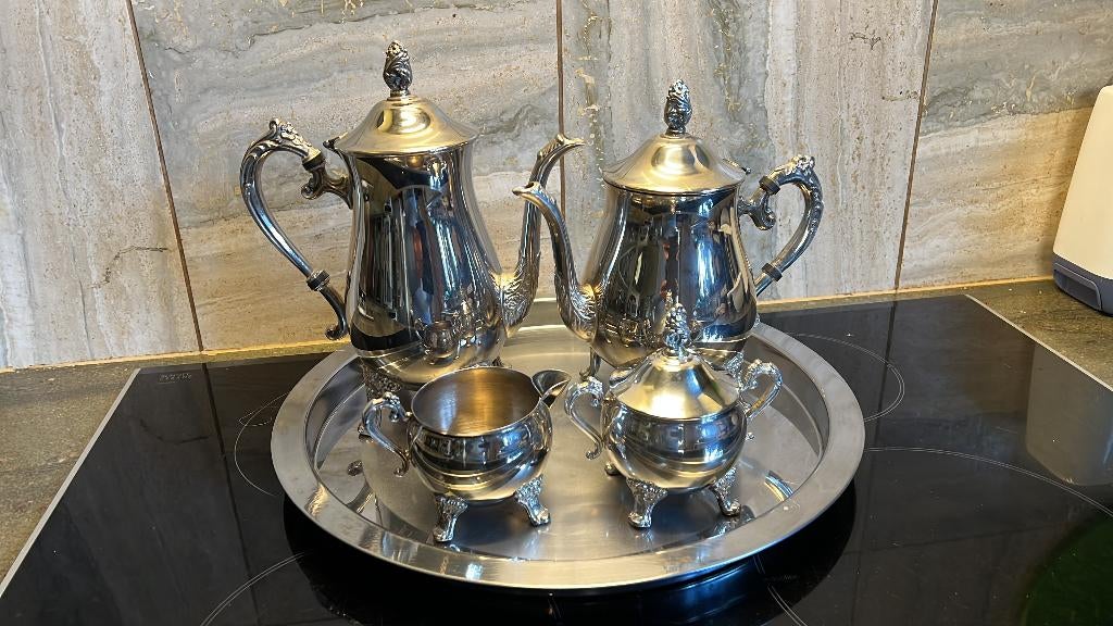 service à thé en argent, Antiquités & Art, Antiquités | Argent & Or, Argent, Enlèvement ou Envoi
