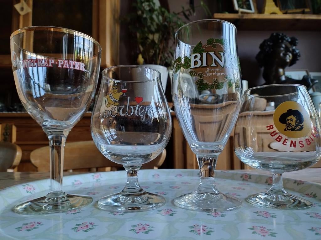 Bierglazen witkap pater,  bink, rubens, oerbier, Verzamelen, Ophalen of Verzenden, Zo goed als nieuw