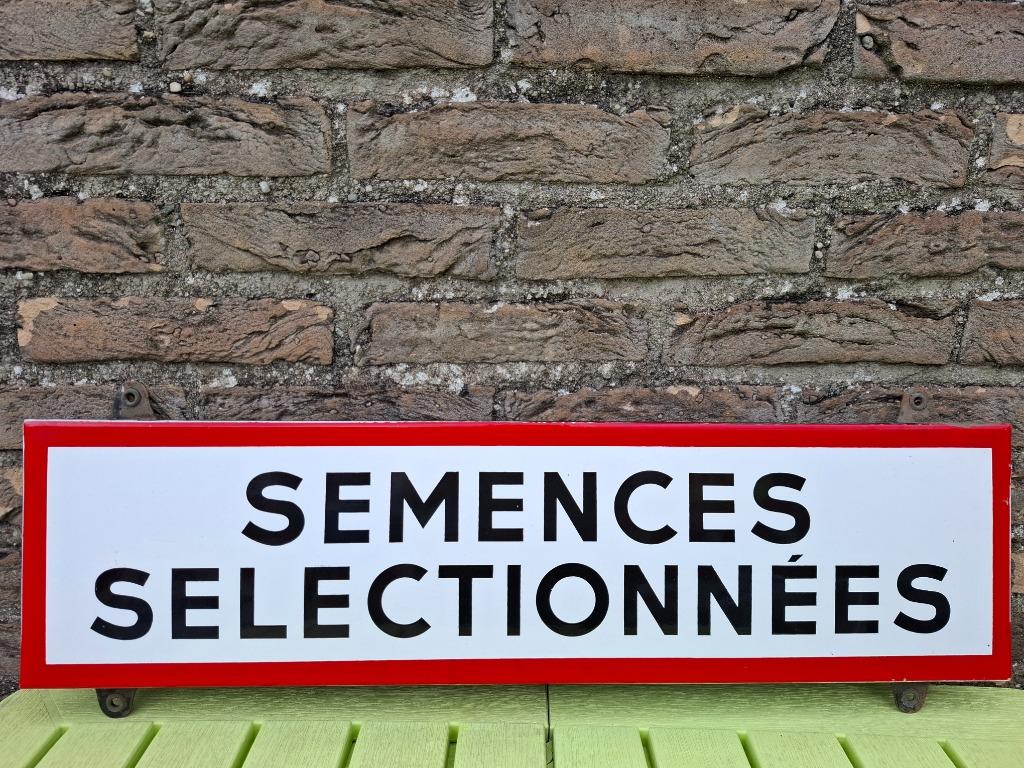 Emaillebord semences selectionnees, Verzamelen, Ophalen of Verzenden, Nieuw, Reclamebord