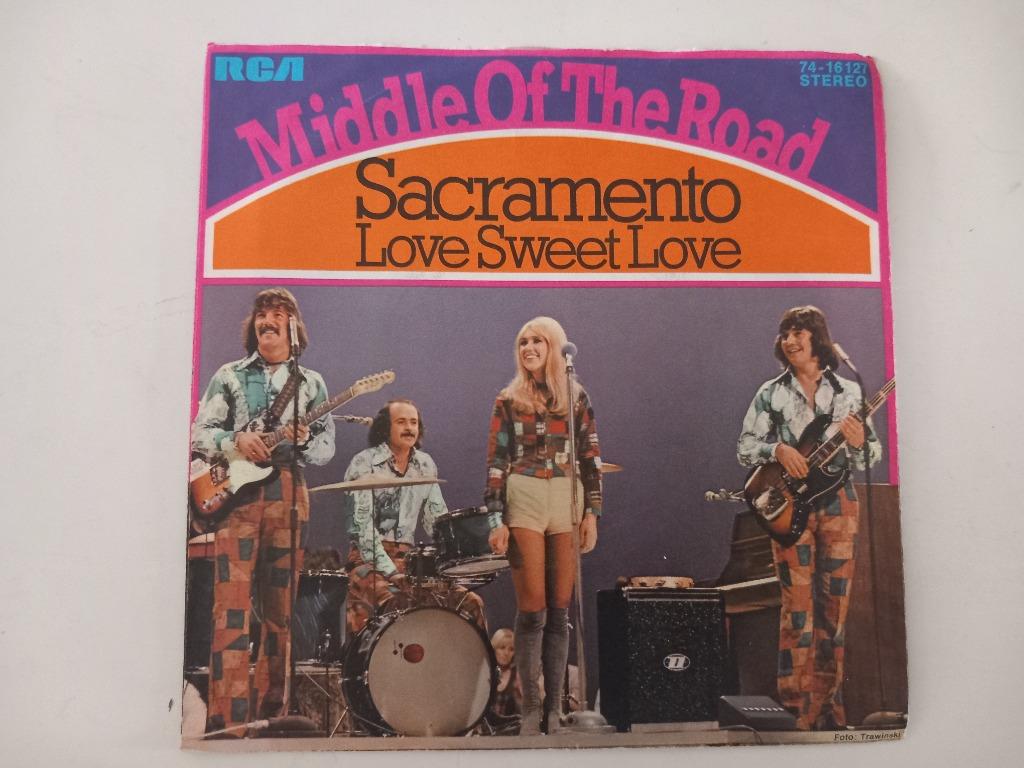 Single vinyle 7" Middle of the Road Sacramento Pop des année, CD & DVD, Enlèvement ou Envoi, 7 pouces, Pop, Single