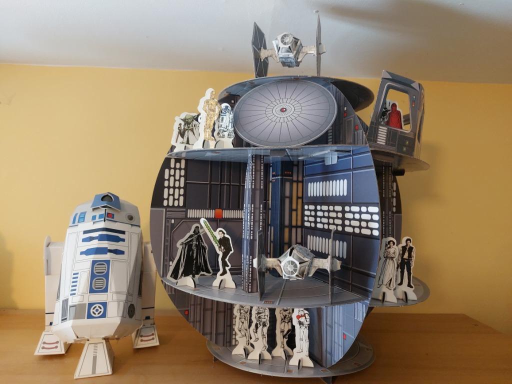 Star Wars Set R2D2 en Death Star + figuren (karton), Verzamelen, Ophalen of Verzenden, Zo goed als nieuw, Overige typen