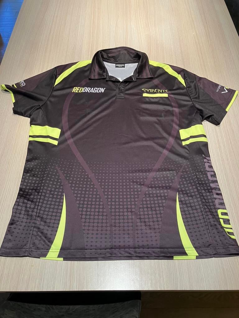 Dartshirt RD Peter Wright zwart/geel XXL, Sport en Fitness, Darts, Ophalen of Verzenden, Zo goed als nieuw