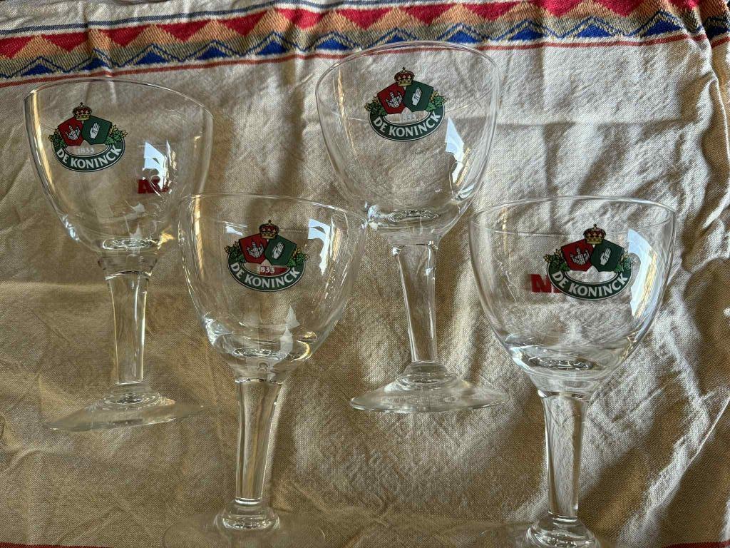 De Koninck bollekesglazen, Ophalen of Verzenden, Zo goed als nieuw, Bierglas