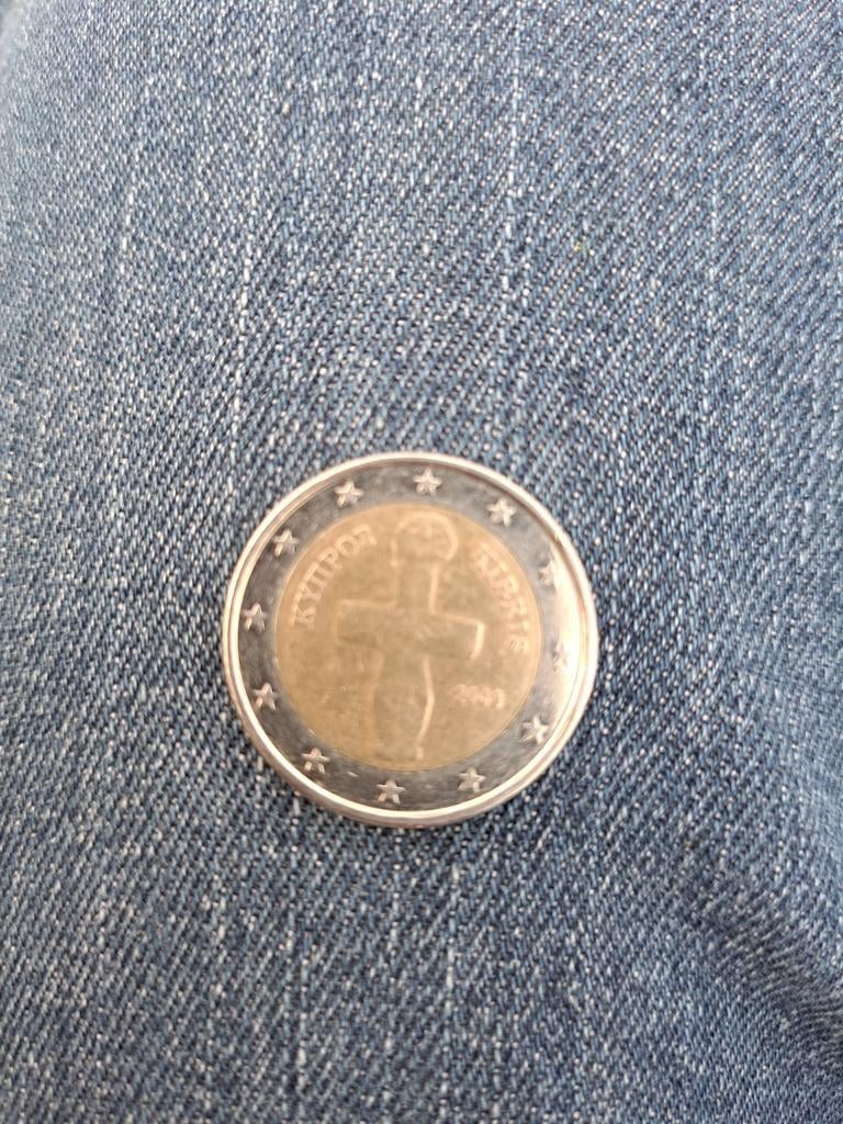 2 euro munt Cyprus 2008., Ophalen, Cyprus, 2 euro, Losse munt