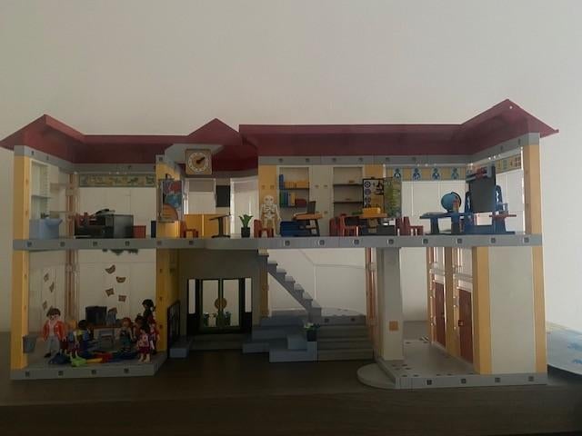 playmobil  school ,sporthal,winkeltje, Kinderen en Baby's, Ophalen, Complete set
