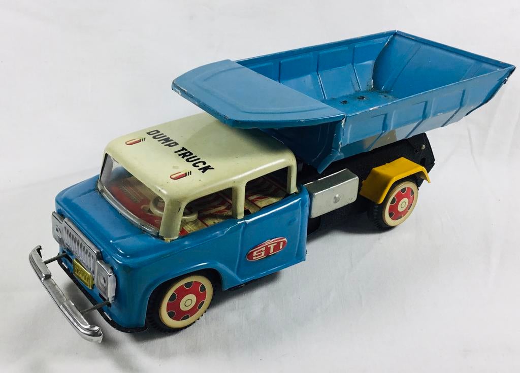 MF717 Vintage metalen speelgoed dumptruck vrachtwagen, Ophalen of Verzenden