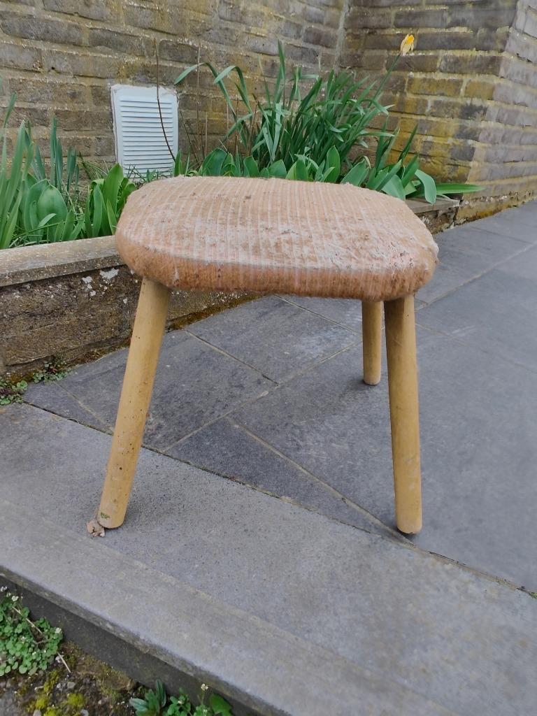 Vintage houten krukje, Enlèvement ou Envoi, Utilisé